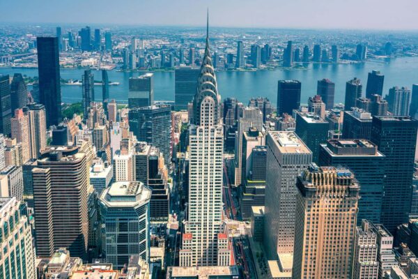 imagem aérea de prédios de Nova York